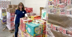 GPF grantee Fran Held preparing deliveries